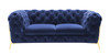 Sheila - Transitional Dark Blue Fabric Loveseat / VGCA1346-BLUE-L