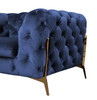 Sheila - Transitional Dark Blue Fabric Loveseat / VGCA1346-BLUE-L