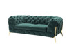 Sheila - Transitional Emerald Green Fabric Loveseat / VGCA1346-EM-GRN-L