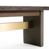 June - Modern Dark Grey Concrete & Walnut Dining Bench / VGGR639080-WAL-BENCH