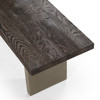 June - Modern Dark Grey Concrete & Walnut Dining Bench / VGGR639080-WAL-BENCH