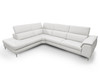 Viola - Italian Contemporary Grey Leather Left Facing Sectional Sofa / VGCCVIOLA-KIM-GRY-LAF-SECT