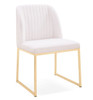 Muir - Modern White Sherpa Dining Chair (Set of 2) / VGHR3622-WHT-DC