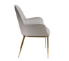 Blanton - Modern Grey Leatherette & Gold Accent Chair / VGOBTY148-GRY-CH