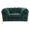 Quincey - Transitional Emerald Green Velvet Chair / VGKNK8520-GRN-CH