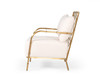Ignacio - Glam White Velvet & Gold Accent Chair / VGMFOC-2211-WHT-CH