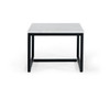 Baca - White Marble + Black Metal End Table / VGGMM-ET-1580-WHT-ET