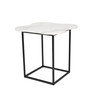 Aleidy - White Marble + Black Metal End Table / VGGMM-ET-1578-WHT-ET