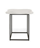 Aleidy - White Marble + Black Metal End Table / VGGMM-ET-1578-WHT-ET