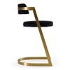 Shandra - Black Velvet + Gold Counter Stool / VGRHRHS-CS-220-FB-BLK-BS