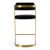 Shandra - Black Velvet + Gold Counter Stool / VGRHRHS-CS-220-FB-BLK-BS