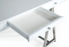 Ostrow - White + Stainless Steel Desk / VGGMCP-705E-WHT-DSK
