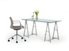 Ostro - Modern Stainless Steel + Glass Desk / VGGMCP-705D-GL-SS-DESK