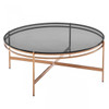 Bradford - Modern Smoked Glass & Rosegold Coffee Table / VGEWCT1011-3AA-CT