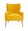 Everly - Contemporary Velvet Yellow Accent Chair / VGRHRHS-AC-741-CH