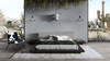 Tokyo - Eastern King Contemporary Black and Grey Platform Bed / VGMABR-90-BLK-GRAY-EK