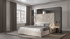 Eldora - Eastern King Glam Beige Velvet and Brushed Brass Bed / VGVCBD1900-19-EK