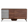 Palermo - Modern Italian Faux Concrete & Walnut Dresser / VGACPALERMO-WAL-DRS