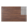 Palermo - Eastern King Modern Italian Faux Concrete & Walnut Bed / VGACPALERMO-WAL-BED-EK