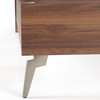 Palermo - Eastern King Modern Italian Faux Concrete & Walnut Bed / VGACPALERMO-WAL-BED-EK