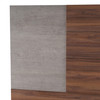Palermo - Eastern King Modern Italian Faux Concrete & Walnut Bed / VGACPALERMO-WAL-BED-EK