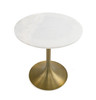 Collins - Glam White Marble & Gold End Table / VGGMM-ET-1089A