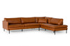 Sherry - Modern Cognac Leather Right Facing Sectional Sofa / VGKKKF.1061Z-CGN-RAF-SECT