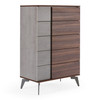 Palermo Italian Modern Faux Concrete & Walnut Chest / VGACPALERMO-WAL-CHST
