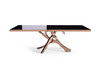 Legend - Modern Black Glass & Rosegold Dining Table / VGVCT8222-G22-BLK