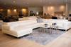 Hawkey - Contemporary White Full Leather U Shaped Left Facing Sectional Sofa / VGKKKF1066-LAF-WHT