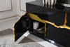 Aspen - Modern High Gloss Black & Gold Buffet / VGVCG1808-BLK
