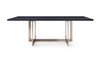 Pike - Modern Black Ash & Brass Dining Table / VGVCT8961W-BLK-DT