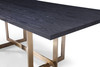 Pike - Modern Black Ash & Brass Dining Table / VGVCT8961W-BLK-DT