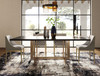 Pike - Modern Black Ash & Brass Dining Table / VGVCT8961W-BLK-DT