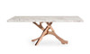 Legend - Modern White Marble & Rosegold Dining Table / VGVCT8222-M20-WHT-DT