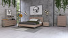Queen Nova Domus Boston - Modern Brown Oak & Brushed Stainless Steel Bed / VGANBOSTON-BED-Q