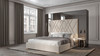Eldora - Queen Glam Beige Velvet and Brushed Brass Bed / VGVCBD1900-19-Q