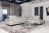 Viola - Italian Contemporary Grey Leather Right Facing Sectional Sofa / VGCCVIOLA-KIM-GRY-RAF-SECT