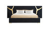 Aspen - Eastern King Glam Black Velvet & Gold Bed / VGVCBD1801-BLK-BED-EK