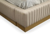 Sterling - Eastern King Modern Beige + Rose Gold Bed + Nightstands / VGVCBD1901-BEI-BED-2NS-SET-EK