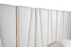 Nixa - California King Modern White + Gold Bed + Nightstands / VGVCBD1909-BLK-BED-2NS-SET-CK
