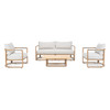 Malta - Outdoor Light Grey + Teak Sofa Set / VGAT-RASF-236-SET