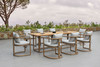 Malta - Outdoor Light Grey + Teak Dining Set / VGAT-RADS-265-SET