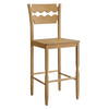 Jax Oak Wood Bar Stool With Wavy Razor Back by Modway / EEI-7506