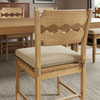 Jax Oak Wood Dining Chair With Wavy Razor Back and Cushion by Modway / EEI-7517