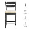 Jax Oak Wood Counter Stool With Wavy Razor Back and Cushion by Modway / EEI-7518