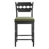 Jax Oak Wood Counter Stool With Wavy Razor Back and Cushion by Modway / EEI-7518