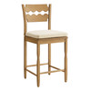 Jax Oak Wood Counter Stool With Wavy Razor Back and Cushion by Modway / EEI-7518