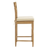 Jax Oak Wood Counter Stool With Wavy Razor Back and Cushion by Modway / EEI-7518