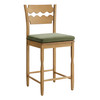 Jax Oak Wood Counter Stool With Wavy Razor Back and Cushion by Modway / EEI-7518